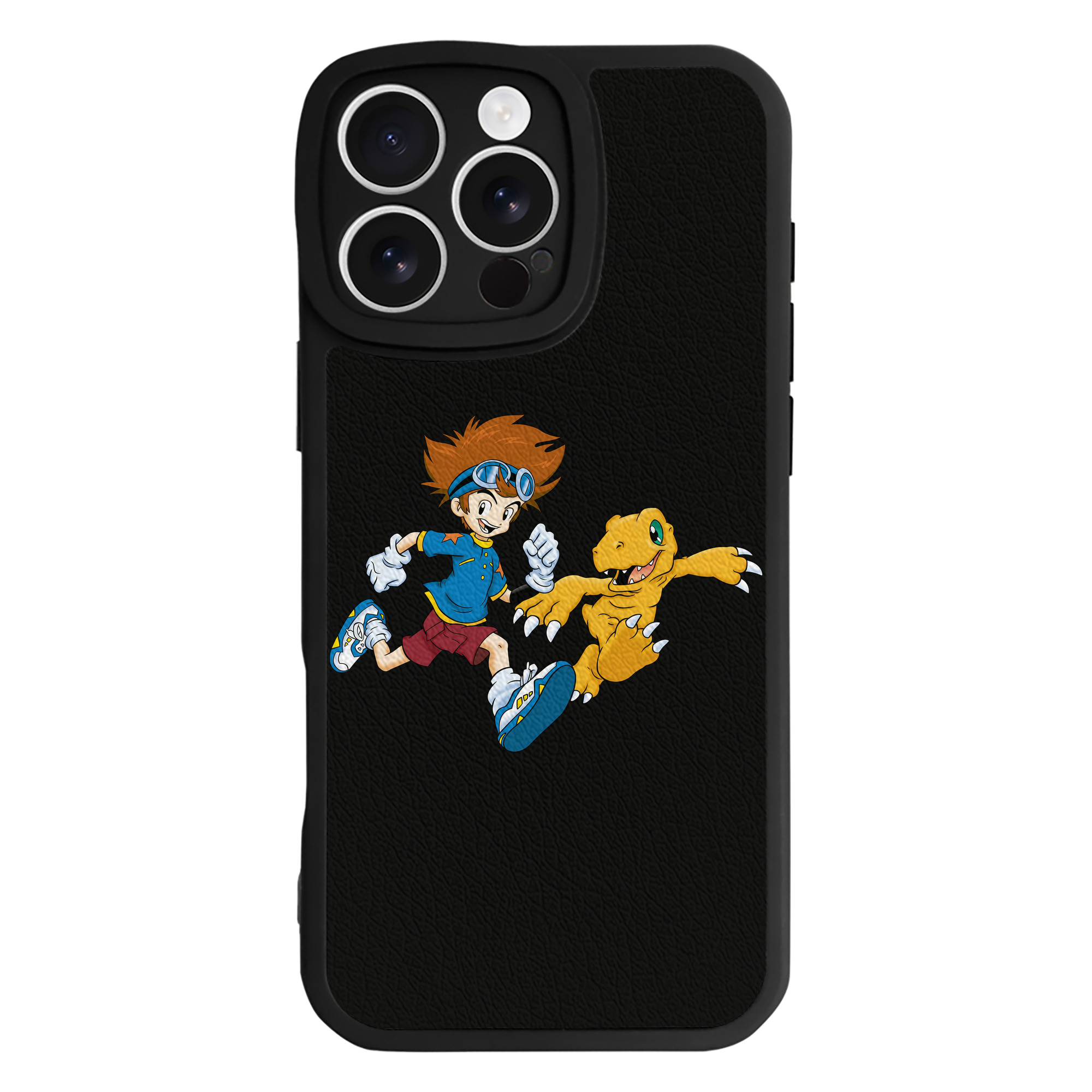 （画像用） Digimon デジタルモンスター/デジモン 【iPhone 16シリーズ対応】シリコンスマホケース（レザー調） 材質：シリコン
